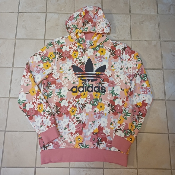 adidas Tops - Adidas Multicolor Floral Hoodie